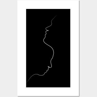 Inverted Faces | One Line Artist | Minimal Art | One Line Art | Minimalist Posters and Art